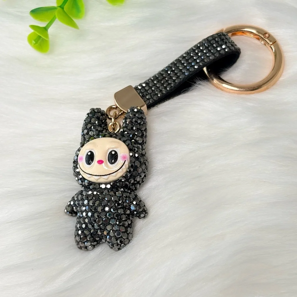 Sparkling Black Character Keychain/Bag‎ Charm